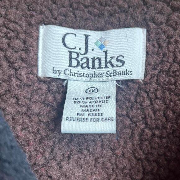 Rare vintage 2002 Patchwork Christmas Embellished Fleece Coat - Picture 5 of 8